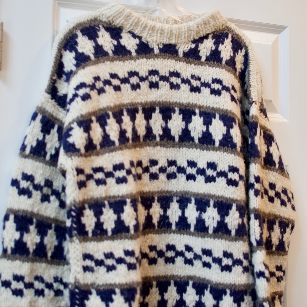 Vintage Alpaca Hippie Sweater Made in Peru